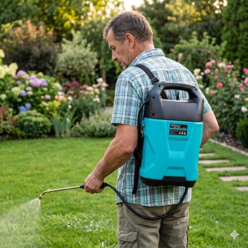 pompa de stropit detoolz 5-8l cu acumulator - model compact