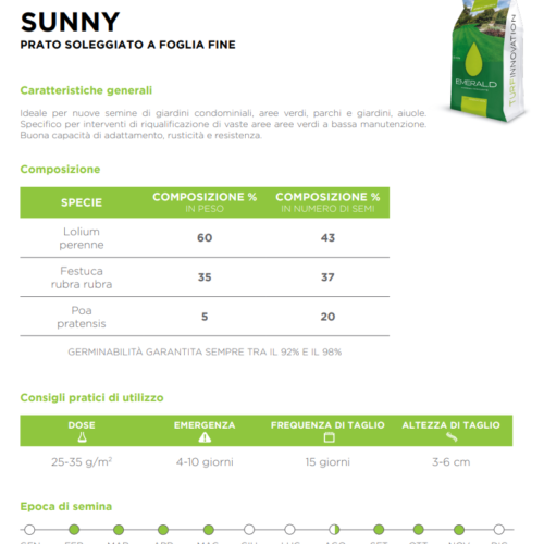 seminte sunny date tehnice