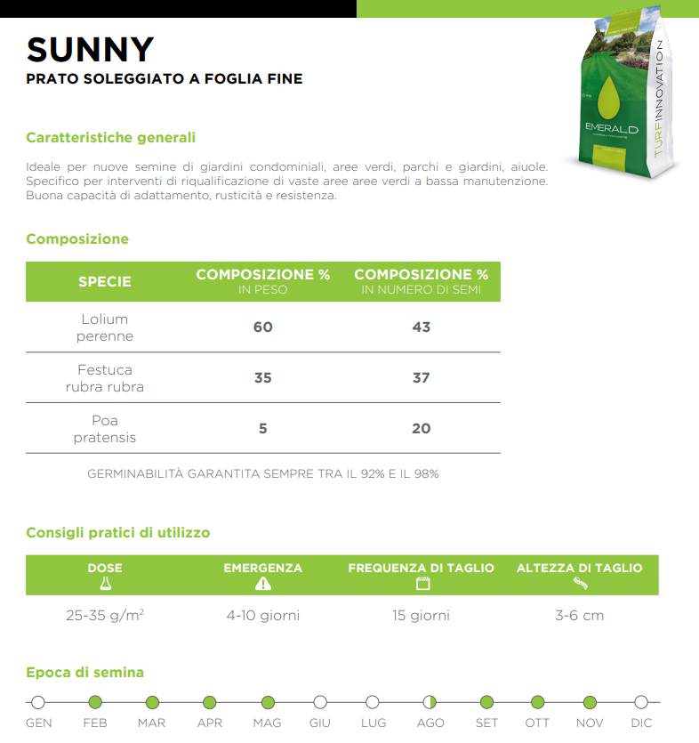 seminte sunny date tehnice