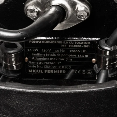 Pompa submersibila cu tocator Micul Fermier MF-PS1020-G01 inaltime refulare maxima 13.5m Pompa submersibila cu tocator Micul Fermier MF-PS1020-G01 inaltime refulare maxima 13.5m
