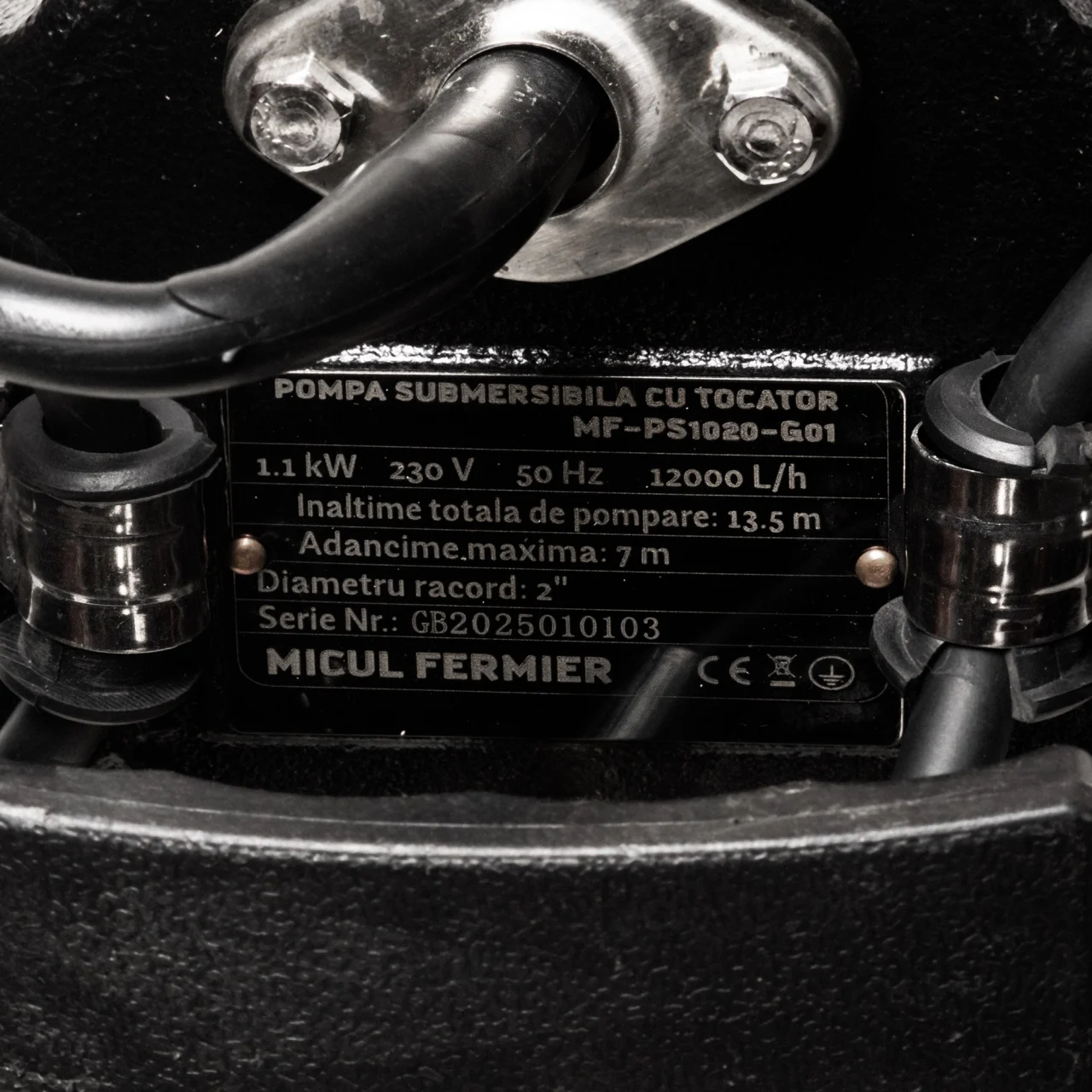 Pompa submersibila cu tocator Micul Fermier MF-PS1020-G01 inaltime refulare maxima 13.5m Pompa submersibila cu tocator Micul Fermier MF-PS1020-G01 inaltime refulare maxima 13.5m